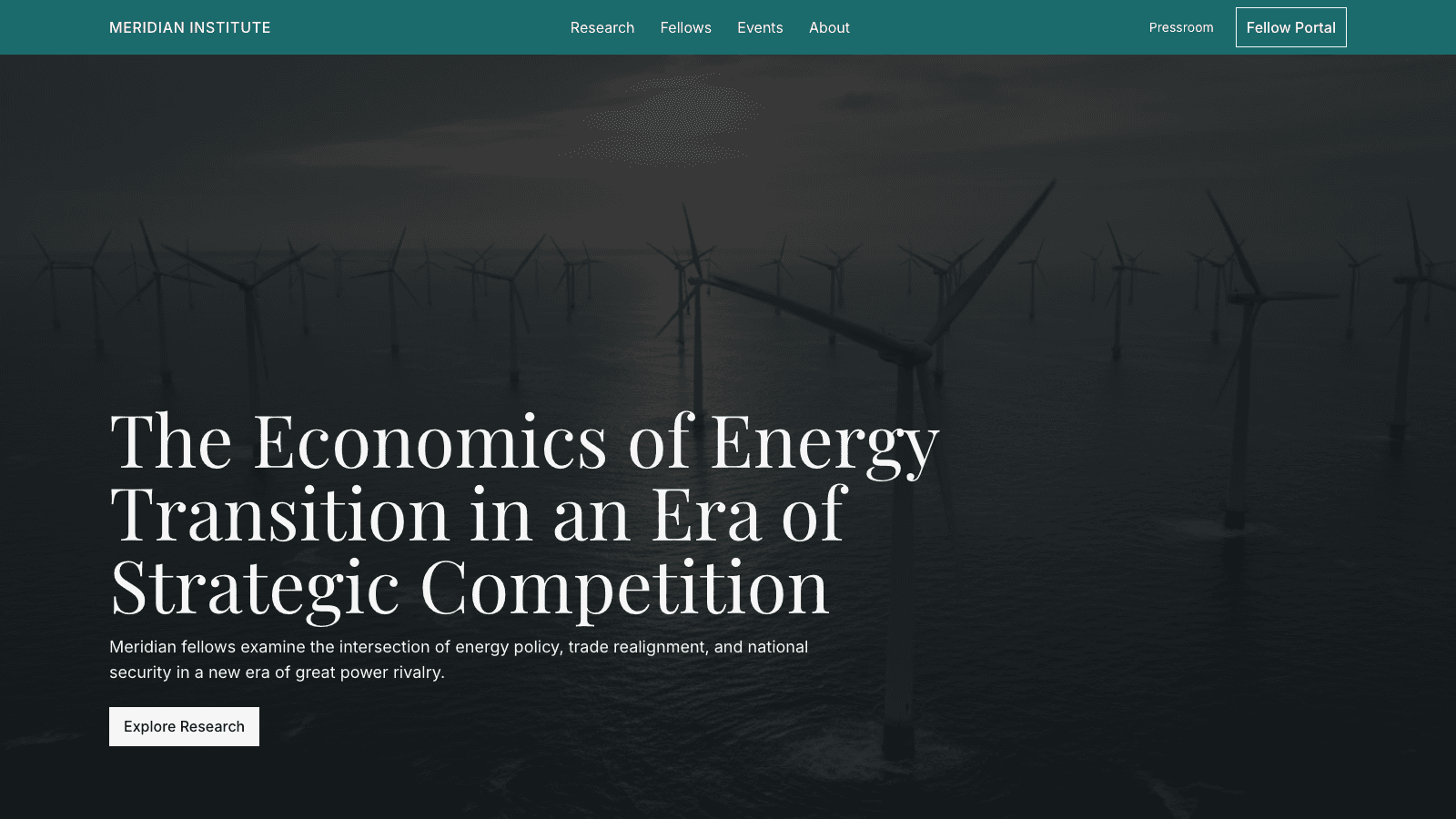 Editorial-hub concept: academic-inflected landing page